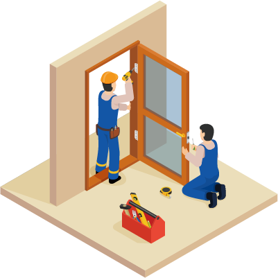 改修工事のイラスト
